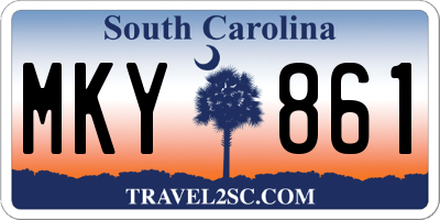 SC license plate MKY861