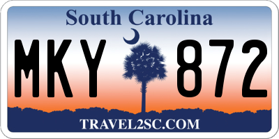 SC license plate MKY872