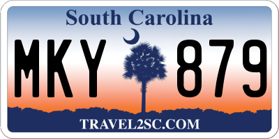 SC license plate MKY879