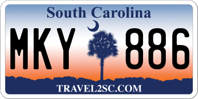 SC license plate MKY886