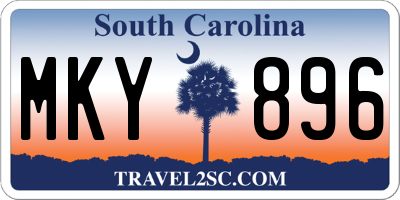 SC license plate MKY896