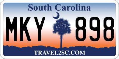 SC license plate MKY898