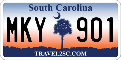 SC license plate MKY901