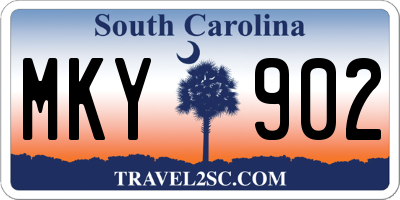 SC license plate MKY902