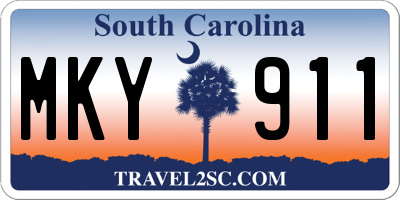 SC license plate MKY911