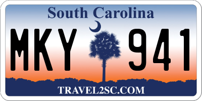 SC license plate MKY941