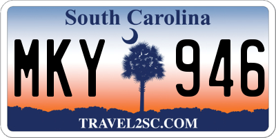 SC license plate MKY946