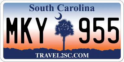 SC license plate MKY955