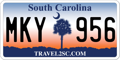 SC license plate MKY956