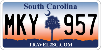 SC license plate MKY957