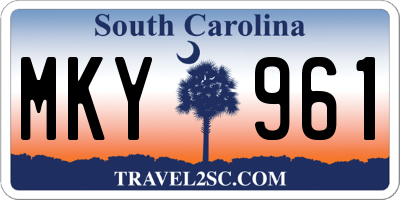 SC license plate MKY961