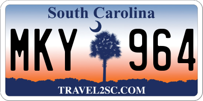 SC license plate MKY964