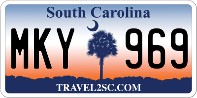 SC license plate MKY969