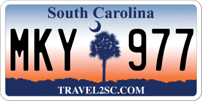 SC license plate MKY977