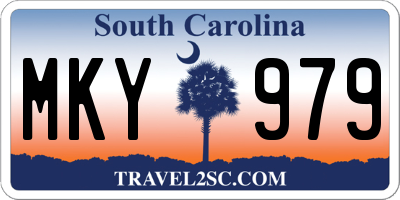 SC license plate MKY979