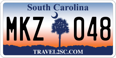 SC license plate MKZ048