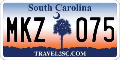 SC license plate MKZ075