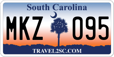 SC license plate MKZ095
