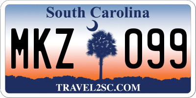 SC license plate MKZ099