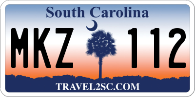 SC license plate MKZ112