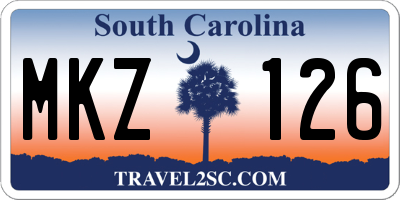 SC license plate MKZ126