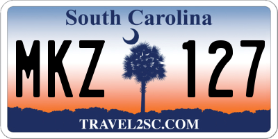 SC license plate MKZ127