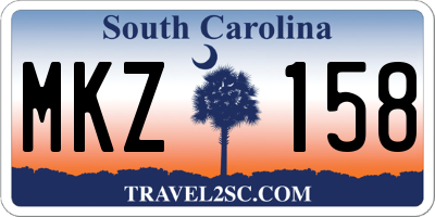 SC license plate MKZ158