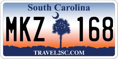 SC license plate MKZ168