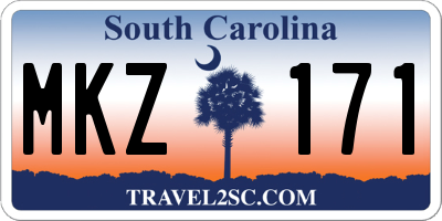 SC license plate MKZ171