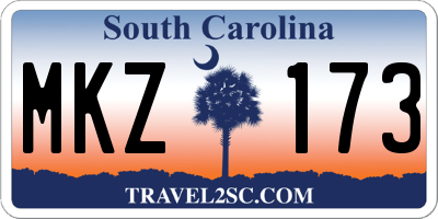 SC license plate MKZ173