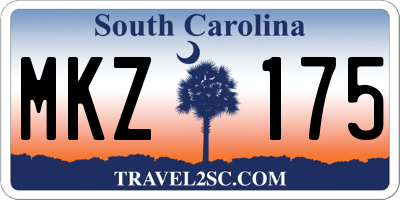 SC license plate MKZ175