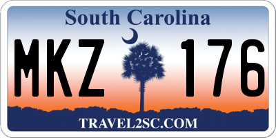 SC license plate MKZ176
