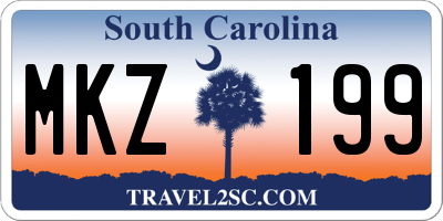 SC license plate MKZ199