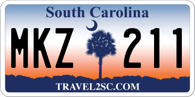 SC license plate MKZ211