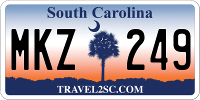 SC license plate MKZ249
