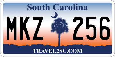 SC license plate MKZ256