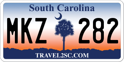 SC license plate MKZ282