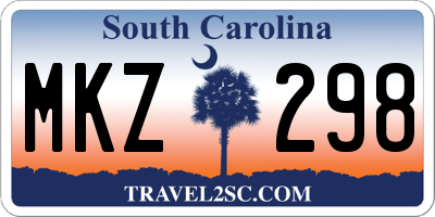SC license plate MKZ298