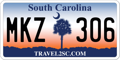 SC license plate MKZ306