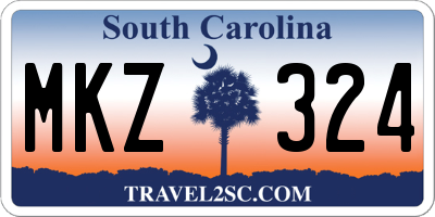 SC license plate MKZ324