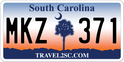 SC license plate MKZ371