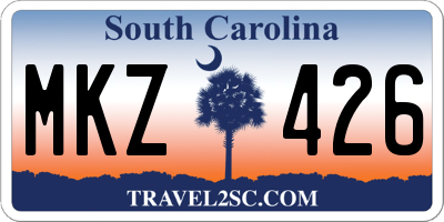 SC license plate MKZ426