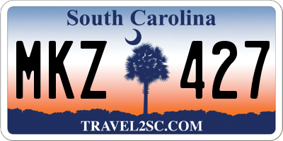SC license plate MKZ427