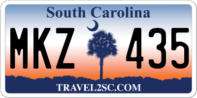 SC license plate MKZ435
