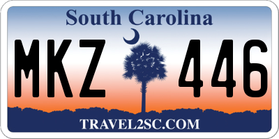 SC license plate MKZ446