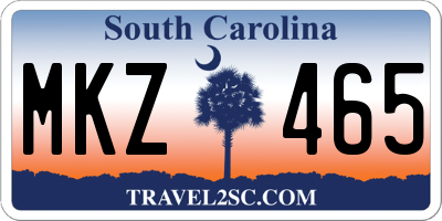 SC license plate MKZ465