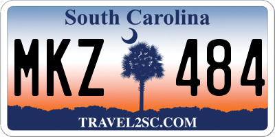 SC license plate MKZ484