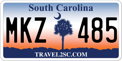 SC license plate MKZ485