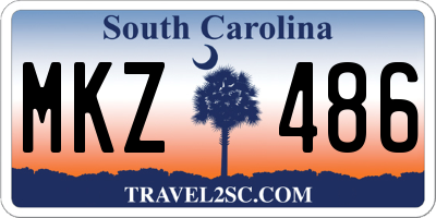 SC license plate MKZ486
