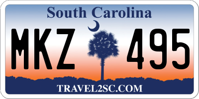 SC license plate MKZ495